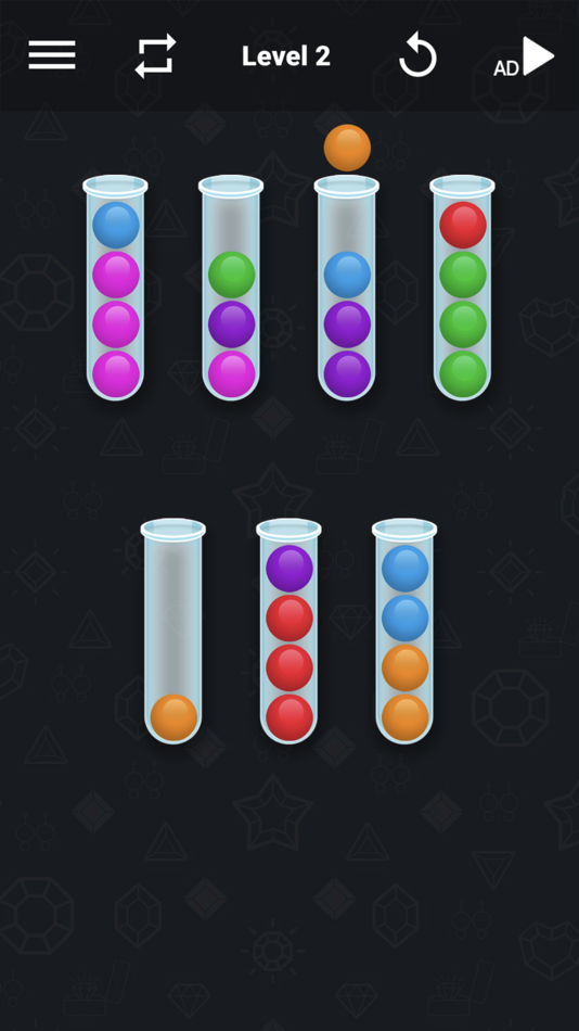 #2. Ball Sort 3D : Drop Ball Tube (iOS) By: Puzzle Mania Studio