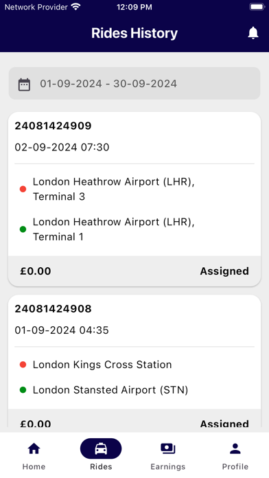 Capital Cars - Driver App Screenshot