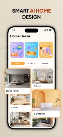 AI Home Interior Decor iPhone screenshot