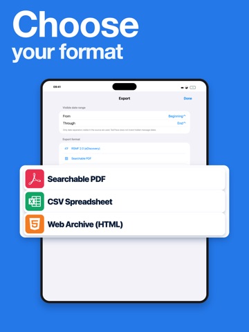 TextTrace: Text Message Export iPad screenshot