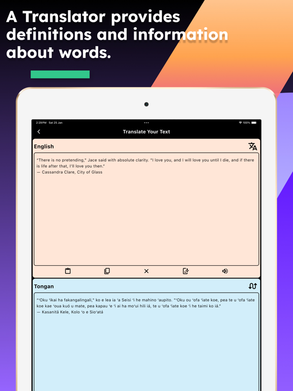 English Tongan Translator iPad screenshot 2 - Education app