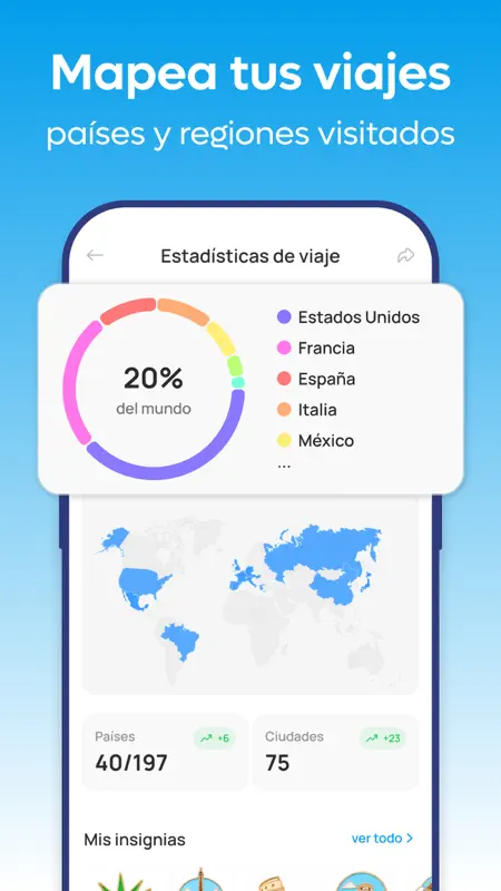 Mapa de Países Visitados screenshot 1 of 6