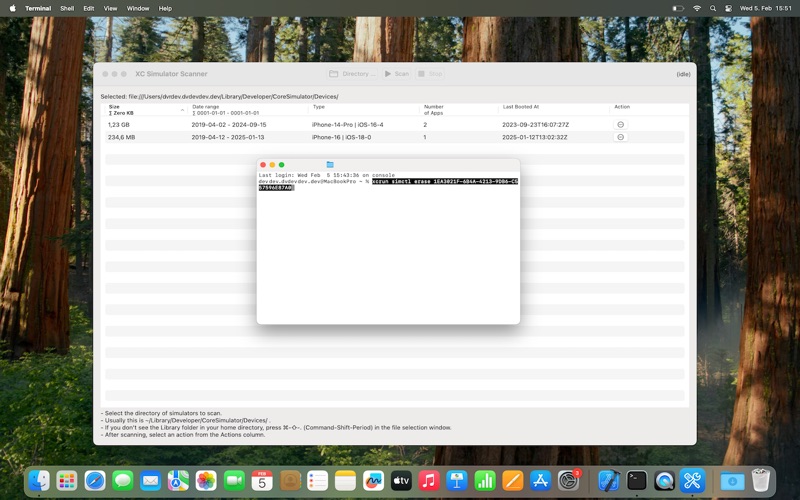 XC Simulator Scanner screenshot