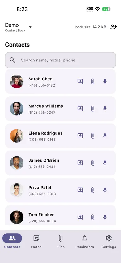 Virtual Rolodex screenshot 4