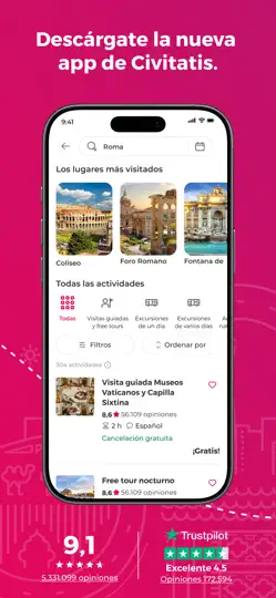 Captura de pantalla de Civitatis: ¡Llena Tu Viaje! en iPhone 2
