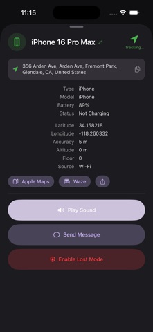 Finder Tracker Locator screenshot