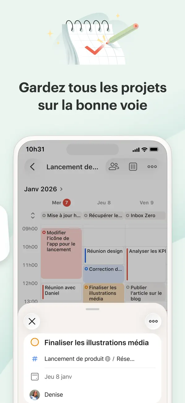 Screenshot #3 pour Todoist : to do list et agenda