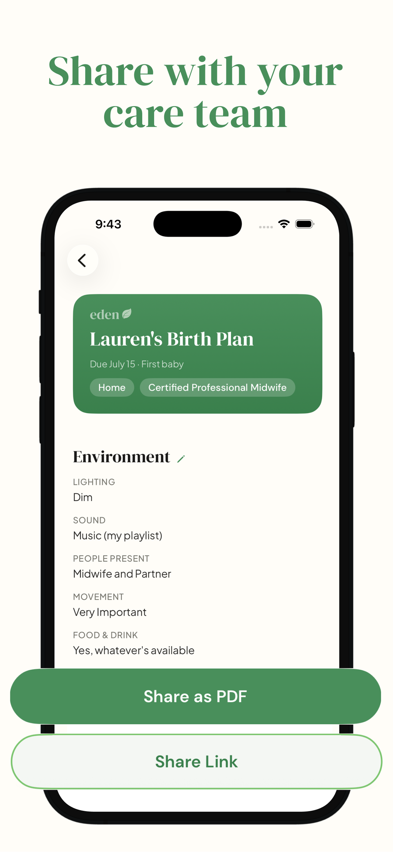 Eden: Natural Birth Planning screenshot 3