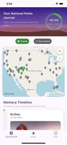 National Parks Journal iPhone screenshot