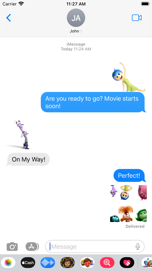#4. Pixar Stickers: Inside Out 2 (iOS) By: Disney
