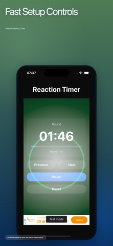 Reaction Workout Timer screenshot