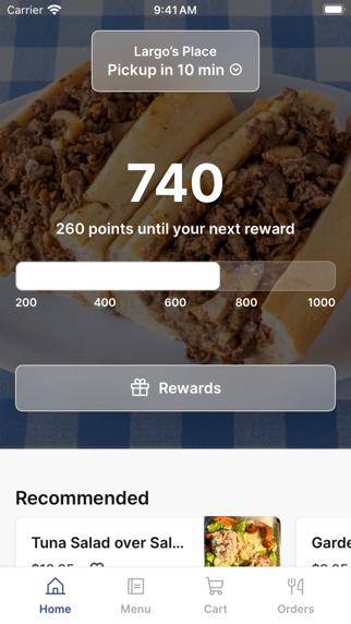 Largo’s Place iPhone screenshot 1 - Food & Drink app
