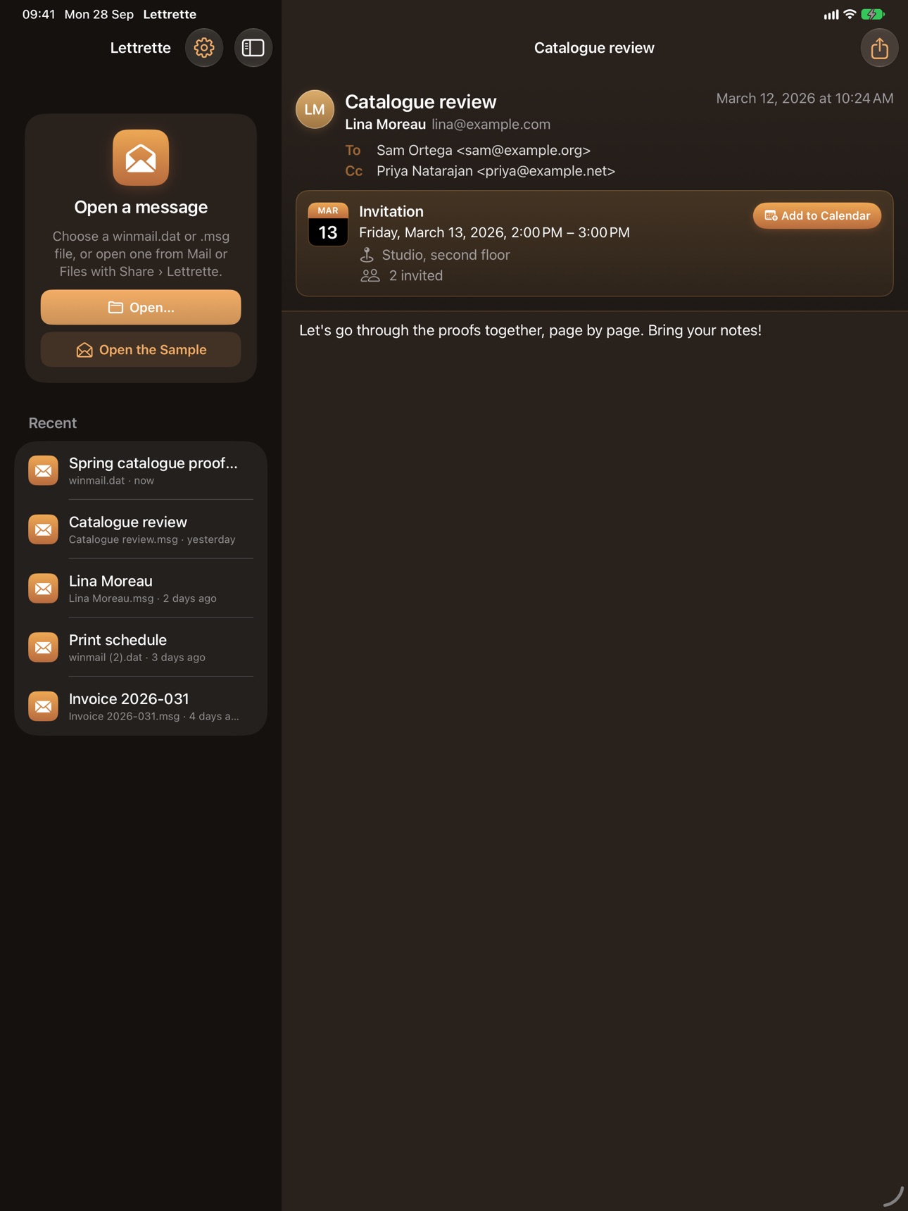 Screenshot 5 of Lettrette: Winmail, MSG Viewer