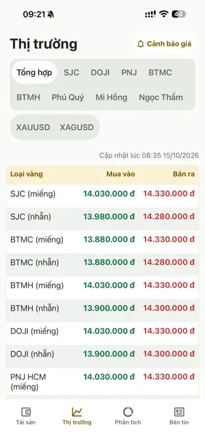 Tích Sản: Giá Vàng & Tài Sản screenshot 2