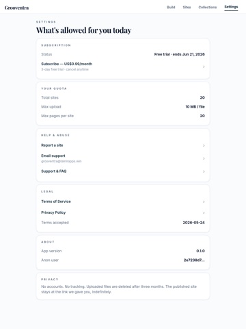 Grooventra iPad screenshot
