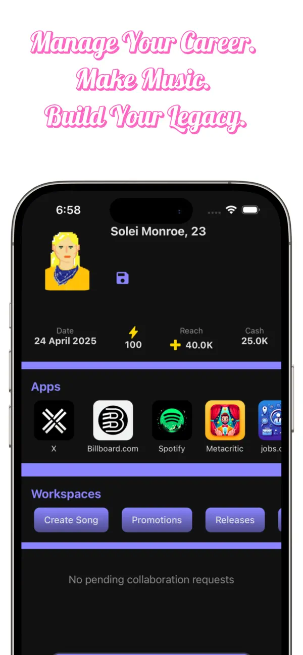 Essential Popstar Life Sim iOS Mod IPA screenshot 2 - iOS game interface