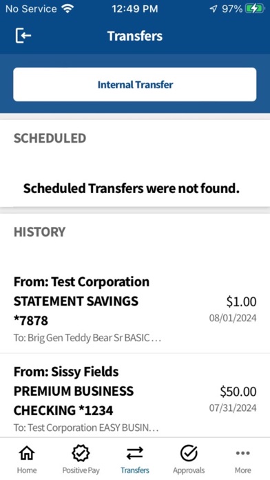 Washington Financial Business Screenshot