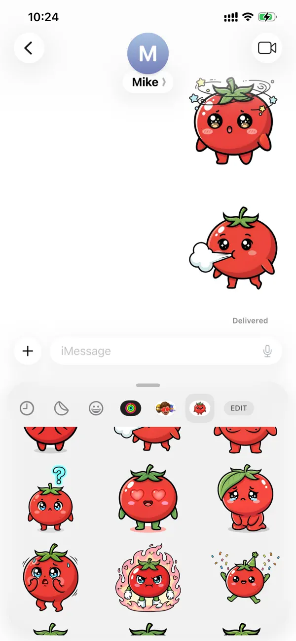 Screenshot #2 pour Cute Tomato Stickers