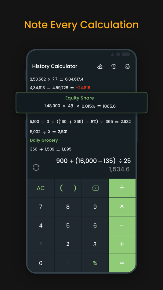 #3. Calculator with History Plus (iOS) بواسطة: SUSAMP INFOTECH