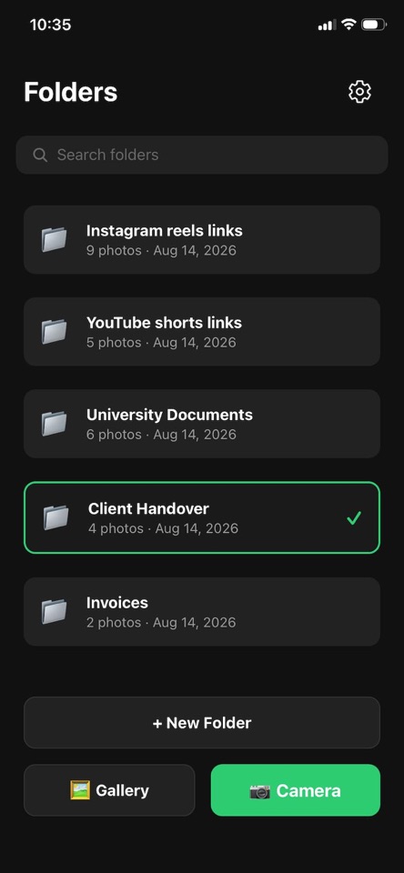 ToFolder screenshot 1