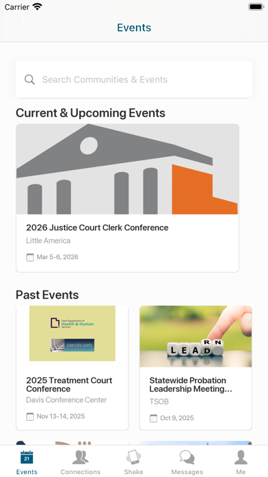 Utah State Courts Events iPhone screenshot 2 - Business app