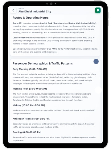Abu Dhabi Bus Routes iPad screenshot