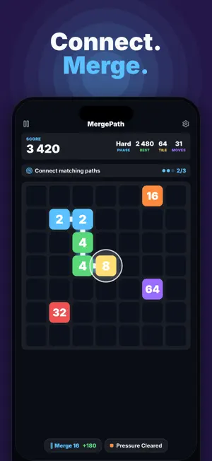 MergePath: 2048 Merge Puzzle screenshot 2