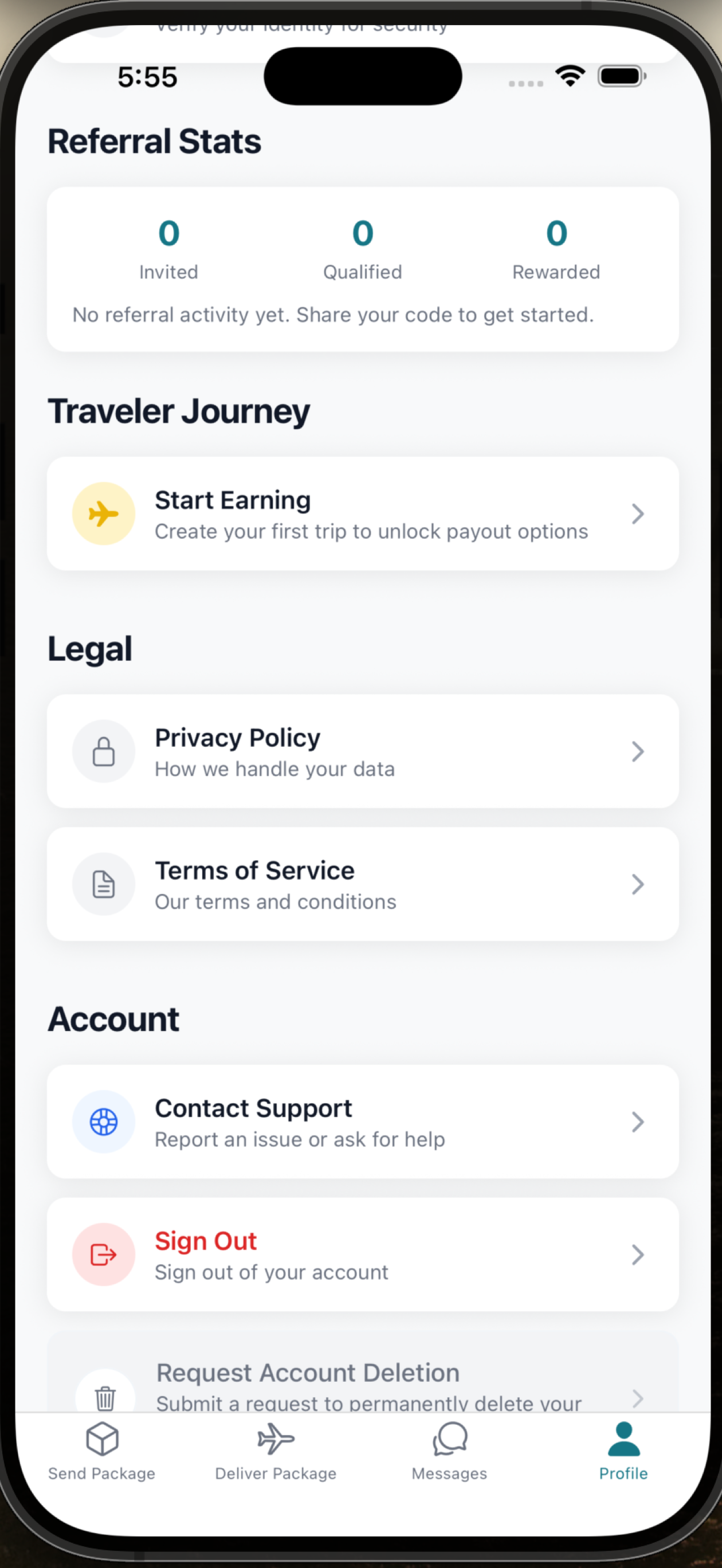 AderaEx: P2P Package Delivery screenshot 5