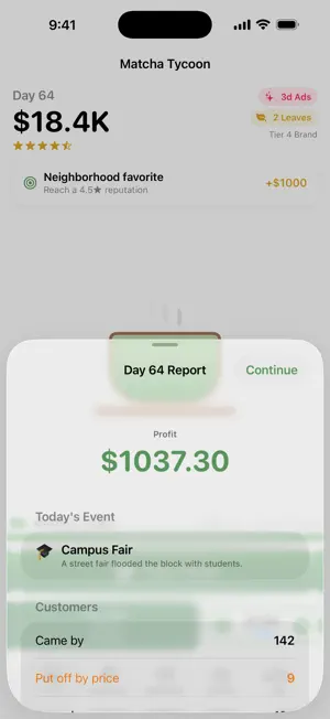 Matcha Shop Tycoon screenshot 2