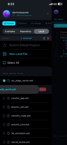 Ash Tree IDE screenshot