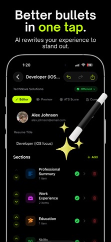 AI Resume Builder: Sealed iPhone screenshot