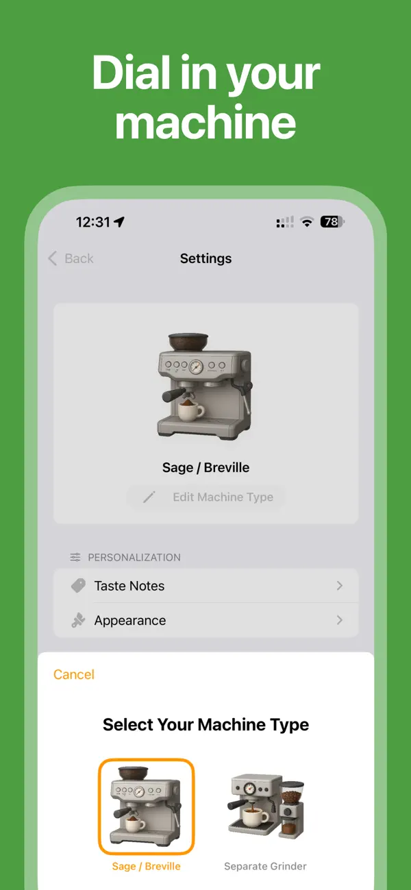 Screenshot #3 pour BeanTune: Log your espressos