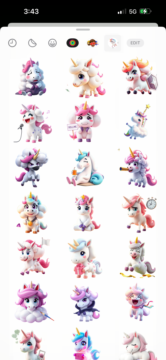 Cloud Unicorn Stickers