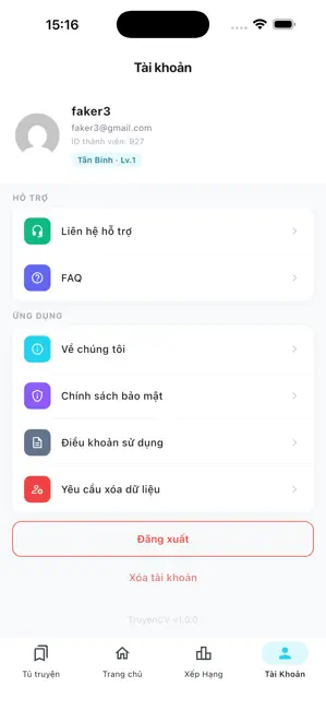 TruyenCV - Mê Truyện Chữ Mới iPhone screenshot 6