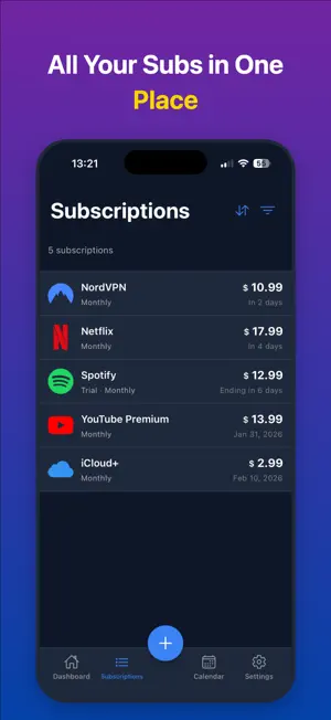 Moon - Subscription Manager screenshot 2