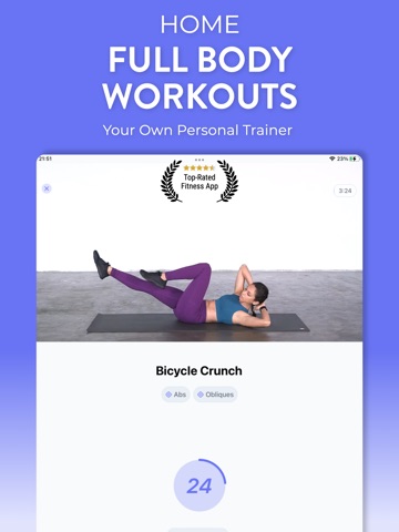 Daily Workouts - Home Fitness iPad screenshot