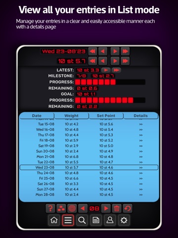 Weight Loss Tracker 2025 iPad screenshot