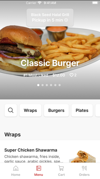Black Seed Halal Grill To Go iPhone screenshot 2 - Food & Drink app