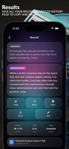 Turnitin AI Paraphrase iPhone screenshot