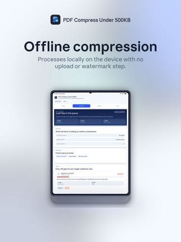 PDF Compress Under 500KB iPad screenshot