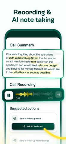 Allo: AI Second Business Phone iPhone screenshot