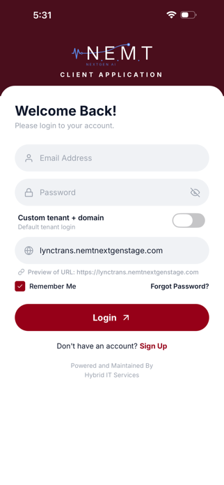 NEMT Customer - NG Screenshot 1 of 10