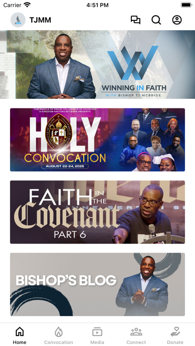 TJ McBride Ministries iPhone screenshot