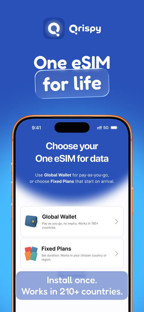 Qrispy eSIM screenshot 1