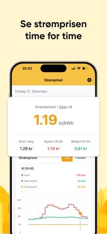 Strømpriser i Norge screenshot