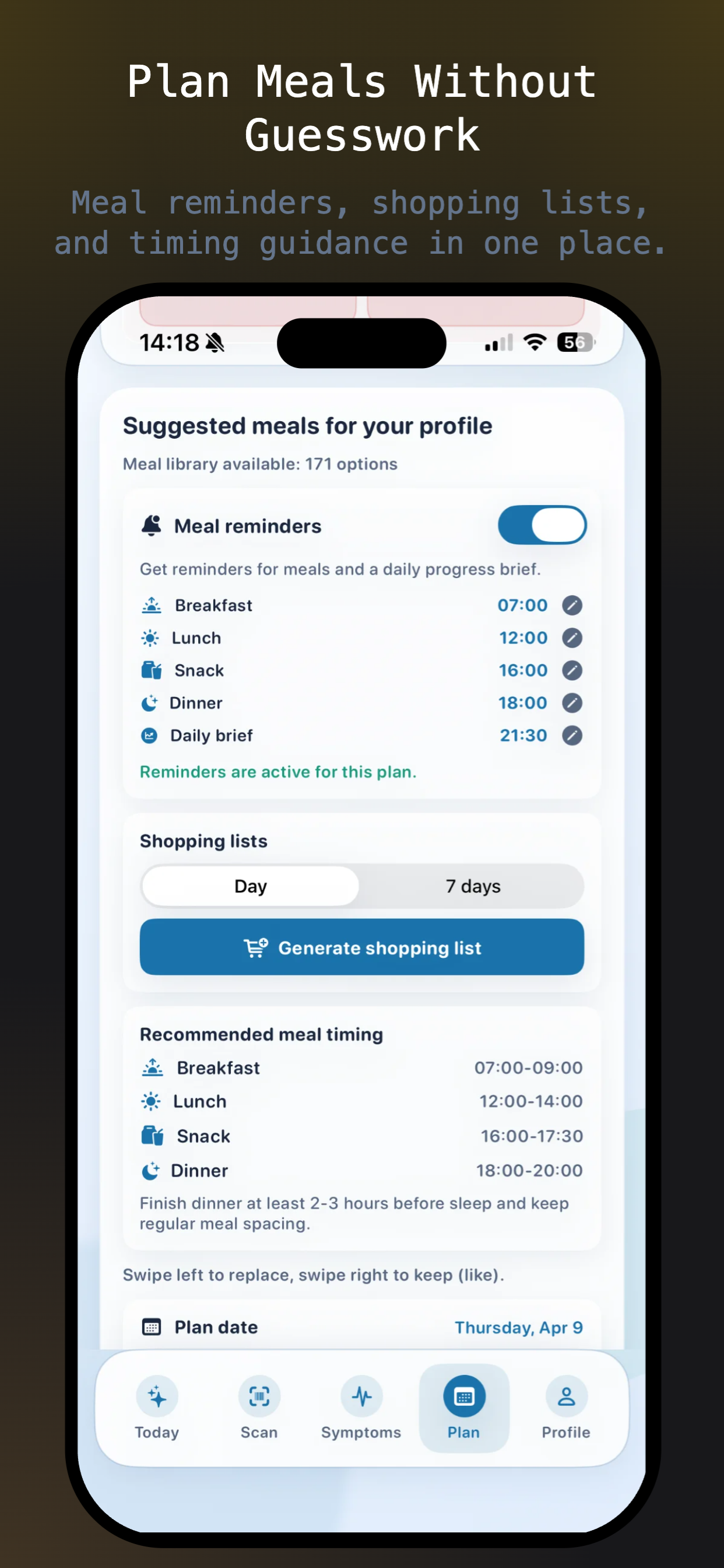 IBS & Reflux Diet Planner