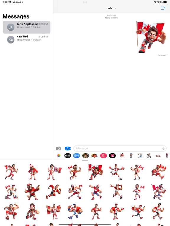 Screenshot #4 pour Sporty Canadian Man Stickers