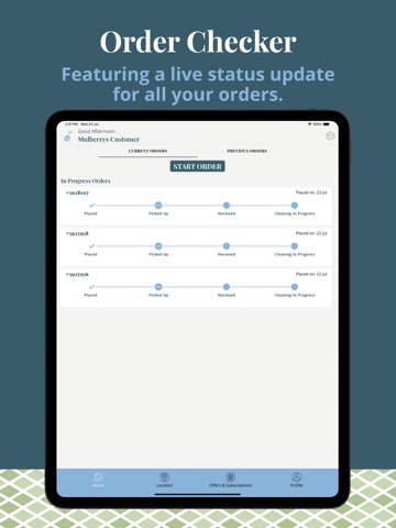 Mulberrys Garment Care iPad screenshot