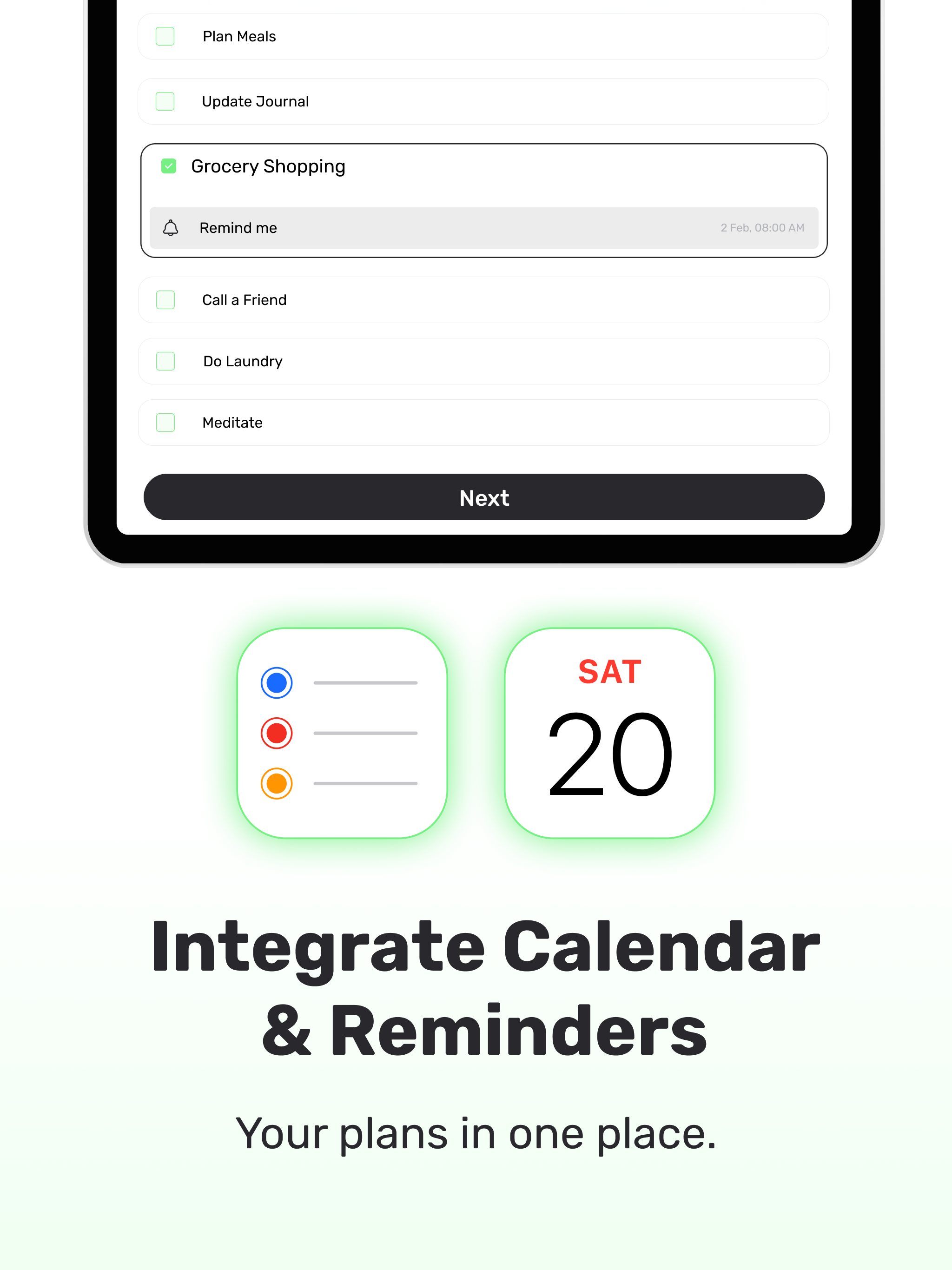 Daily Cue: Voice Note Reminder