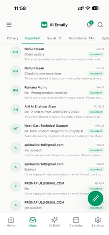 AI Emaily - Unified AI Inbox iPhone screenshot